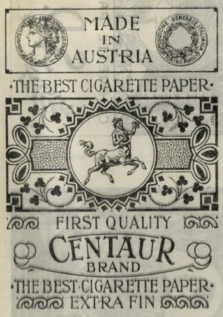Centaur cigarettapapír 1.