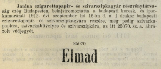 1912.09.16. Elmad papír és hüvely