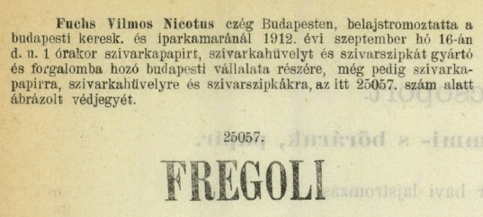 1912.09.16. Fregoli papír és hüvely