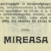 1912.09.16. Mireasa papír és hüvely