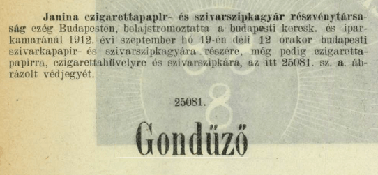 1912.09.19. Gondűző papír és hüvely 1.