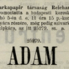 1912.11.05. Adam papír és hüvely