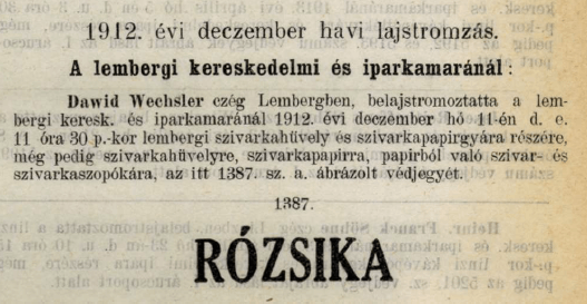 1912.12.11. Rózsika papír és hüvely