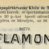 1913.08.25. Flamon papír és hüvely