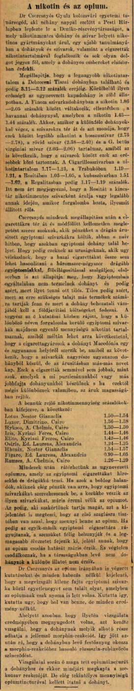 1913.10.03. Cigaretta és ópium