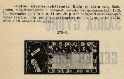 1913.12.09. Omnia papír és hüvely