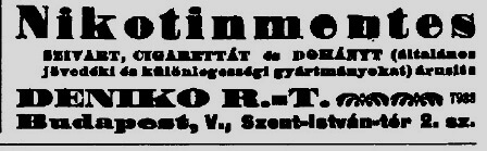 1914.01.10. Denikó dohányáru