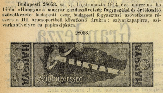 1914.03.14. Hangya papír és hüvely