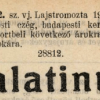 1914.05.28. Palatinus papír és hüvely