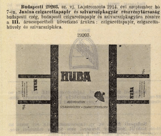 1914.09.07. Huba papír és hüvely