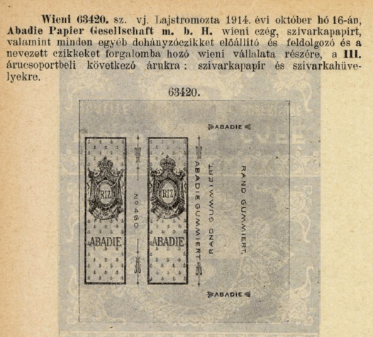 1914.10.16. Abadie papír és hüvely