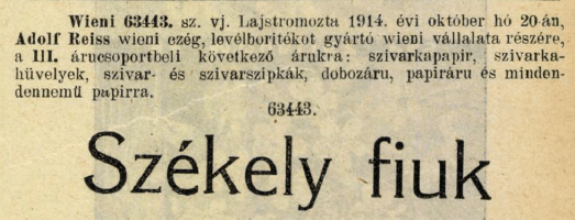 1914.10.20. Székely fiuk