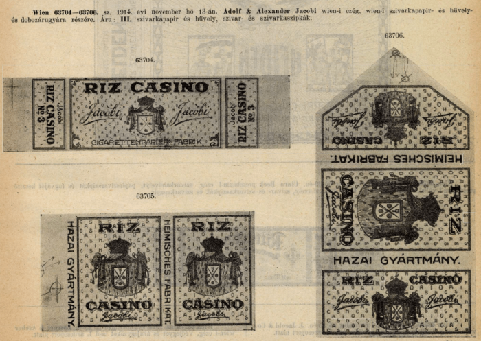 1914.11.13. Riz Casino papír és hüvely