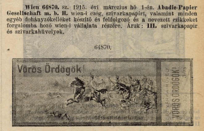 1915.03.01. Vörös Ördögök hüvely