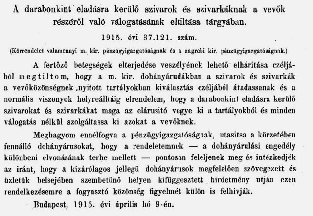 1915.04.20. Tilos a válogatás!