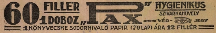 1916.11.17. Pax cigarettahüvely