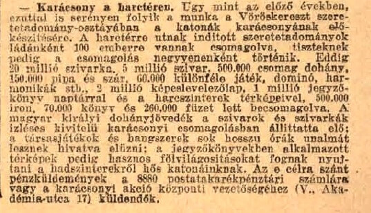 1916.12.16. Karácsony a harctéren