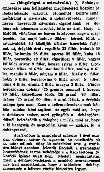 1917.03.01. Megdrágul a szívnivaló