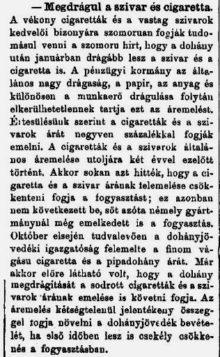 1917.03.04. Dohány drágulás