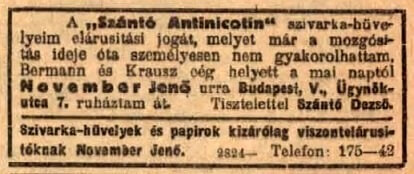1917.04.07. Szántó-cigarettahüvely