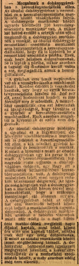 1917.09.29. Gyári mozgalmak