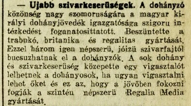 1918.08.08. Újabb szivarkeserűségek