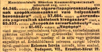 1918.12.24. Befektetőt keres