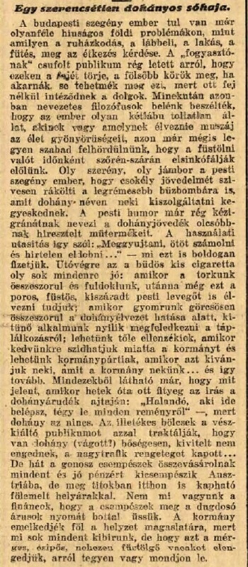 1921.09.21. Nincs dohányáru