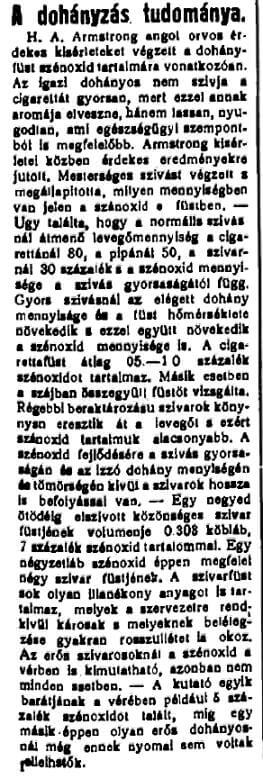 1923.05.06. A dohányzás