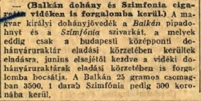 1924.05.31. Balkán és Symphonia