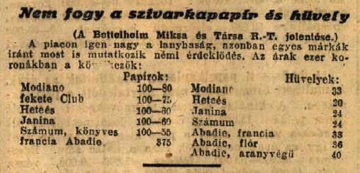 1924.08.17. Papírok és hüvelyek