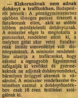 1924.09.13. Kiskorúak nem vásárolhatnak