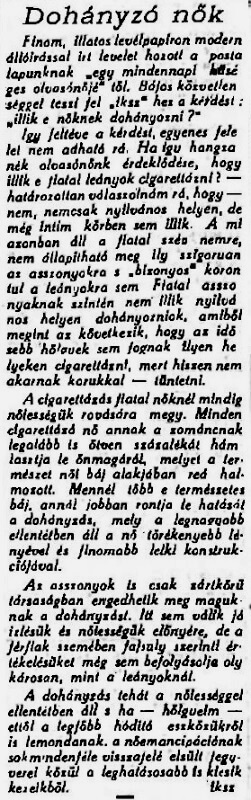 1924.09.18. Dohányzó nők