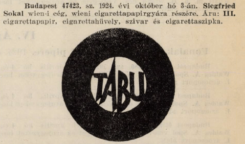 1924.10.03. Tabu papír és hüvely