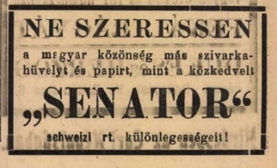 1924.10.26. Senator cigarettapapír