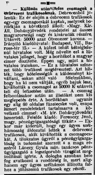 1925.02.15. Különös csomagok