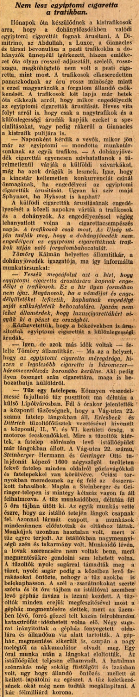 1925.04.09. Egyiptomi cigaretták