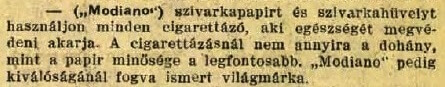 1925.11.04. Modiano reklám 1.