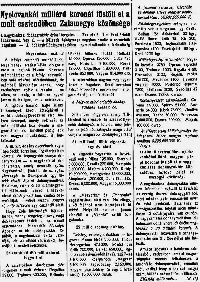 1927.01.13. Dohányfogyasztás