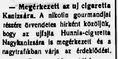 1927.01.15. Hunnia cigaretta