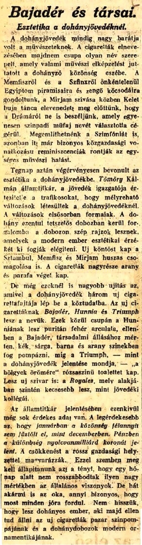 1927.02.05. Bajader és társai