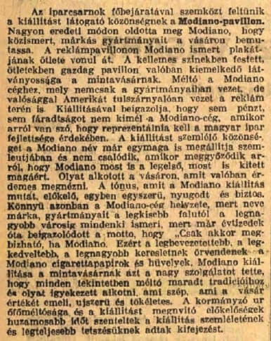 1927.05.01. Modiano-pavillon