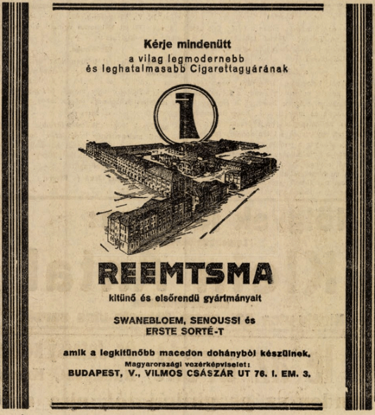 1927.12.25. Reemtsma cigaretták