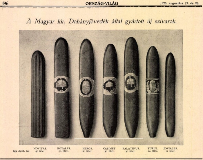 1928.08.19. Új szivarok