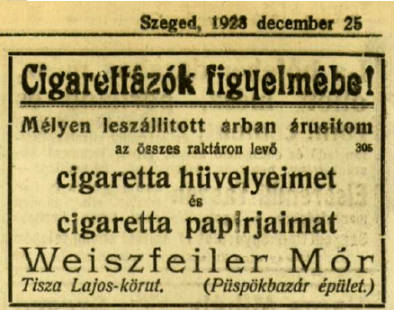 1928.12.25. Papírok és hüvelyek