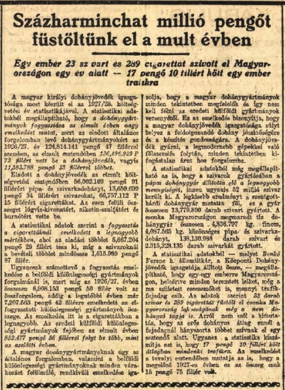 1929.02.06. Dohányfogyasztás