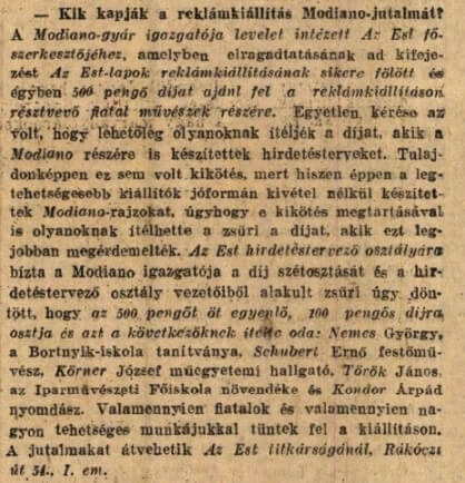 1929.05.15. Modiano plakátkiállítás