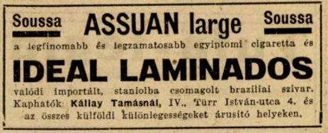 1929.08.31. Soussa cigaretták