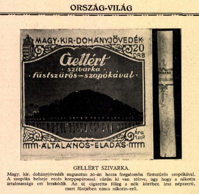 1929.09.15. Gellért cigaretta