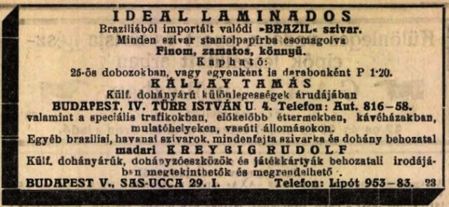 1929.11.24. Kállay Tamás árudája